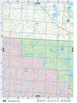 SKSK97 Wall Map - McCusker Lake - Backroad Maps